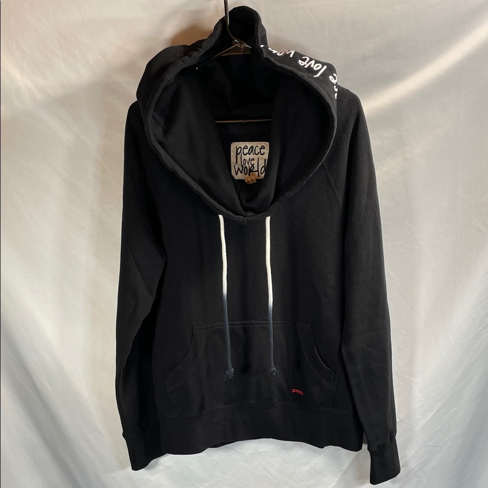 Peace Love World Black Hoodie